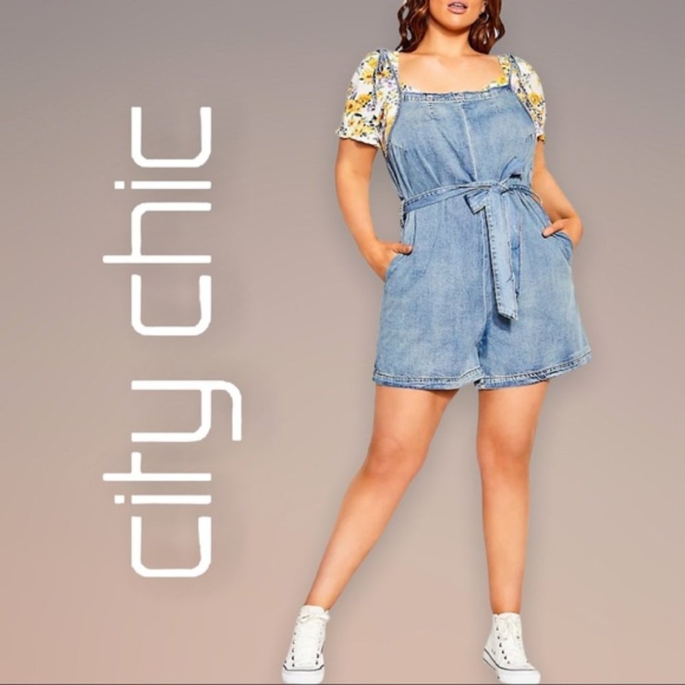 CITY CHIC | NWT Midi Overalls Shorts